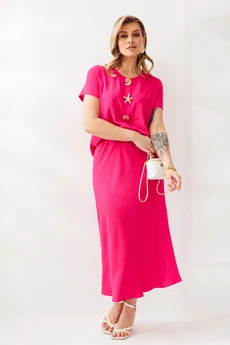 Костюм с юбкой 333 фуксия Мублиз