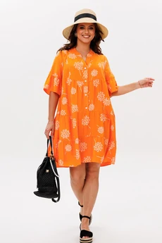 Платье 348 оранжевый Мублиз