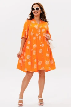 Платье 348 оранжевый Мублиз