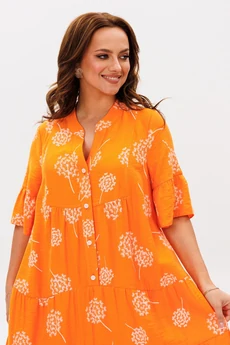 Платье 348 оранжевый Мублиз