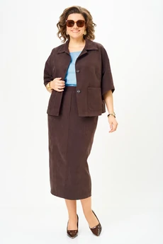 Костюм с юбкой 1659 Орхидея Люкс