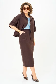 Костюм с юбкой 1659 Орхидея Люкс