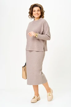 Костюм с юбкой 1665 Орхидея Люкс