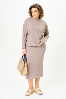 Костюм с юбкой 1665 Орхидея Люкс