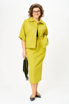 Костюм с юбкой 1666 Орхидея Люкс