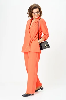 Костюм брючный 1667 коралл Орхидея Люкс
