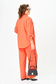 Костюм брючный 1667 коралл Орхидея Люкс