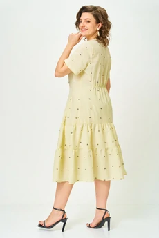 Платье 1668 желтый Орхидея Люкс