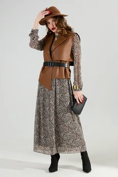 Жилет 1019-3 шоколад NikVa