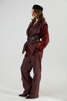 Костюм брючный 1031-1 бордо NikVa