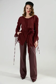 Блузка 1029-1 бордо NikVa