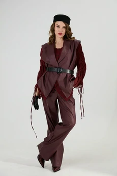 Костюм брючный 1031-1 бордо NikVa