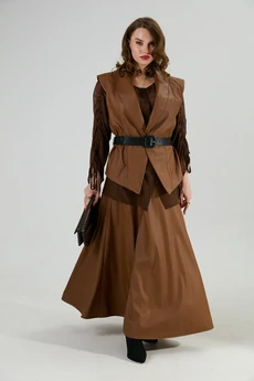 Костюм с юбкой 1033-1 шоколад NikVa