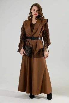 Костюм с юбкой 1033-1 шоколад NikVa