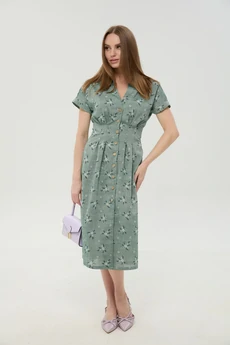 Платье 1047-1 зелень NikVa