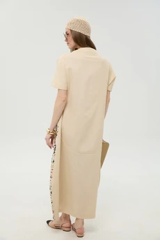 Платье 1052-1 песок и песочный мультиколор NikVa