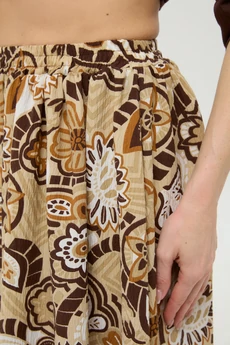 Юбка 559-9 шоколад мультиколор NikVa