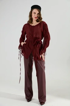 Блузка 1029-1 бордо NikVa