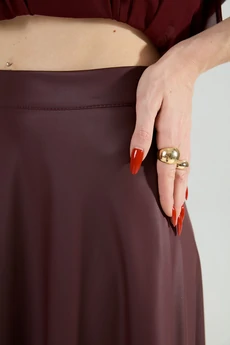 Костюм с юбкой 952-5 капучино + бордо NikVa