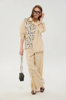 Жакет 902-18 песок и песочный мультиколор NikVa