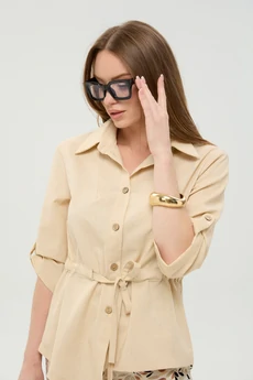 Костюм с юбкой 980-4 песок и песочный мультиколор NikVa