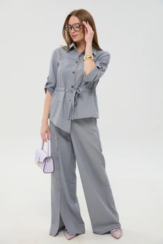 Костюм брючный 981-7 серый  NikVa