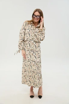 Платье 944-11 песочный мультиколор NikVa