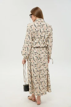 Платье 944-11 песочный мультиколор NikVa