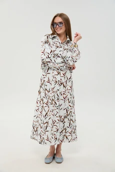 Платье 944-14 листья мультиколор NikVa
