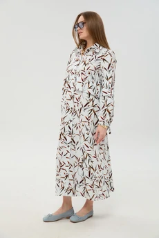 Платье 944-14 листья мультиколор NikVa