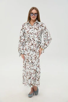 Платье 944-14 листья мультиколор NikVa