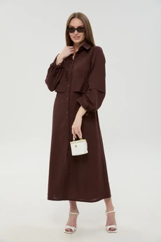 Платье 944-16  шоколад NikVa