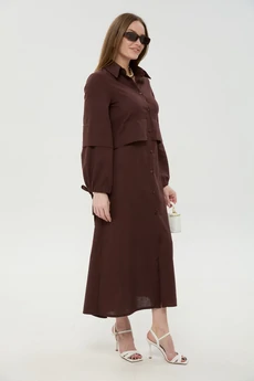 Платье 944-16  шоколад NikVa