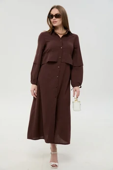 Платье 944-16  шоколад NikVa