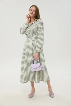 Платье 962-3 мятные полосы NikVa