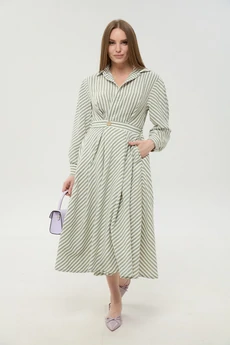 Платье 962-3 мятные полосы NikVa