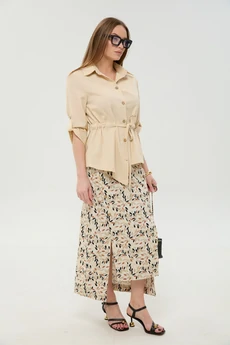 Костюм с юбкой 980-4 песок и песочный мультиколор NikVa