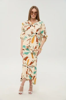 Костюм с юбкой 975-5 бохо мультиколор NikVa