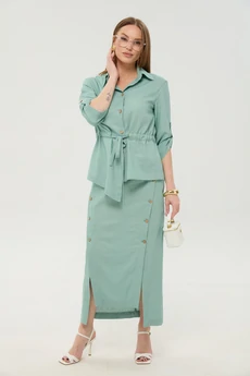 Костюм с юбкой 980-3 мята  NikVa