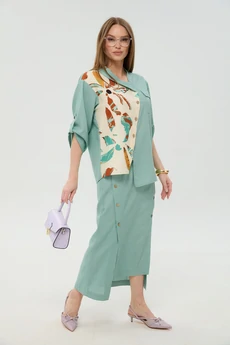 Жакет 902-17 мята и бохо мультиколор NikVa