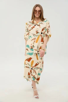 Костюм с юбкой 975-5 бохо мультиколор NikVa