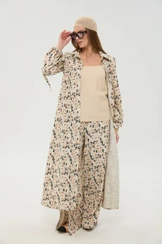 Костюм брючный 976-13  песок мультиколор NikVa