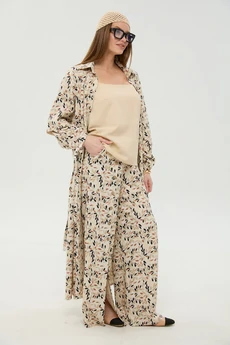 Костюм брючный 976-13  песок мультиколор NikVa