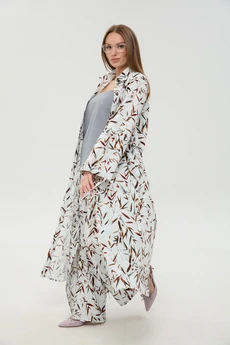 Костюм брючный 976-14 листья мультиколор NikVa