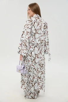 Костюм брючный 976-14 листья мультиколор NikVa