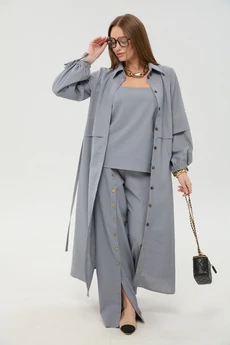 Костюм брючный 976-16 серый  NikVa