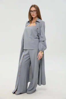 Костюм брючный 976-16 серый  NikVa