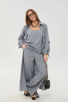 Костюм брючный 976-16 серый  NikVa