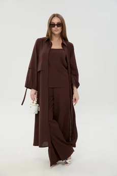 Костюм брючный 976-19 шоколад NikVa