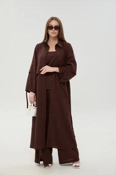 Костюм брючный 976-19 шоколад NikVa